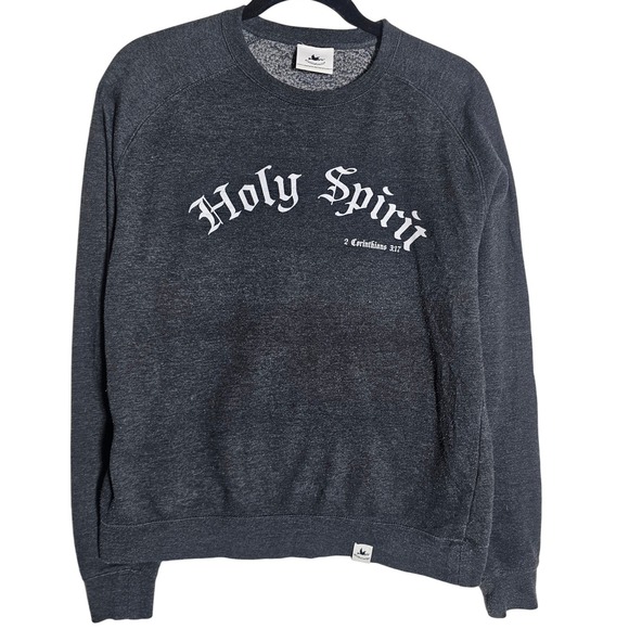 Faith Defines Us Tops - Faith Defines Us‎ Holy Spirit 2 Corinthians 3:17 Sweatshirt Grey Womens Small